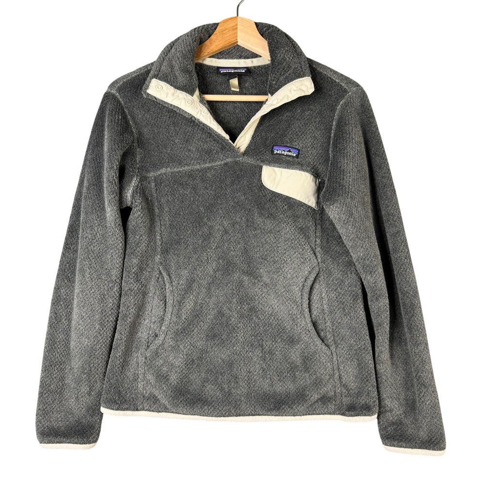 Patagonia Womens Re-Tool Snap-T Pullover Fleece Forge Grey S STY25442 FA17